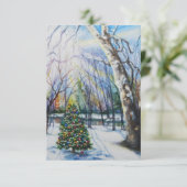 Geloof kerstkaart kaart (Staand voorkant)