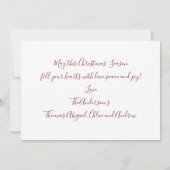 Geloof kerstKaart Red Snowflakes Stars (Achterkant)