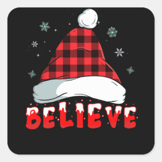 Geloof kerstkerstkerstkerstkerstkerstkerstkerstker vierkante sticker