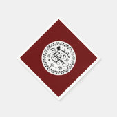 "Geloof" Kerstman Vliegende Sleigh Kerstmis Servet (Hoek)