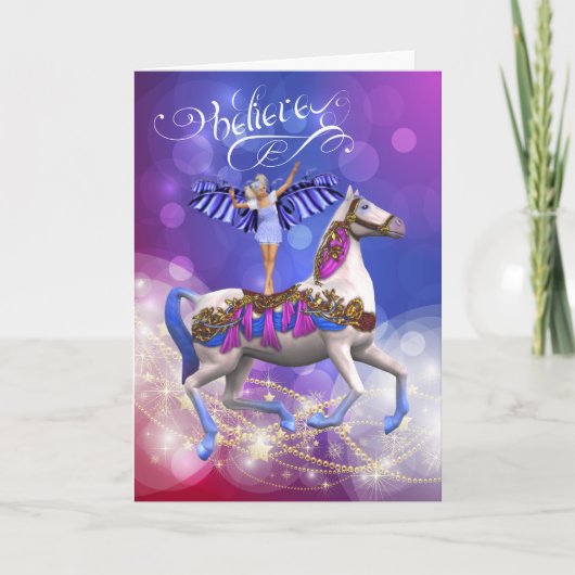 GELOOF! Kerstmis en Faerie-Kaart Feestdagen Kaart (Voorkant)