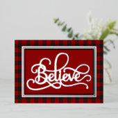 Geloof Kerstmis Folie Feestdagenkaart (Staand Voorkant)