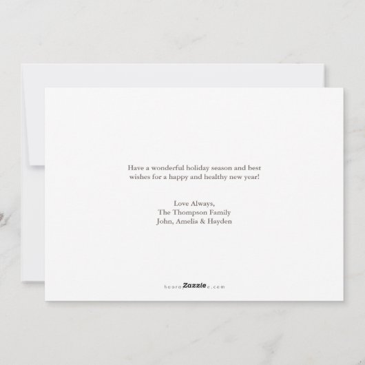 Geloof Kerstmis fotokaart Feestdagenkaart (Achterkant)