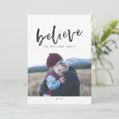 Geloof Kerstmis fotokaarten Feestdagenkaart (Staand voorkant)