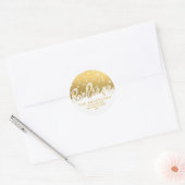 Geloof Kerstmis Goud Handgeschreven Adres Ronde Sticker (Envelop)