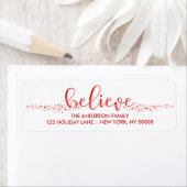 Geloof Kerstmis Hand Lettered Script Label (Insitu)