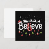 Geloof Kerstmis Kerstman Rendier Snoepstok Feestdagenkaart (Voorkant / Achterkant)