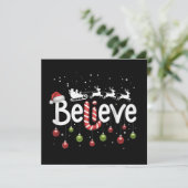 Geloof Kerstmis Kerstman Rendier Snoepstok  Feestdagenkaart (Staand voorkant)