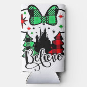 Geloof Kerstmis, Kerstmis geloof, Kerstmis Seltzer Blikjeskoeler (Achterkant)