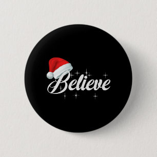 Geloof Kerstmis Ronde Button 5,7 Cm