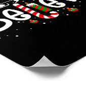 Geloof Kerstmis Sinterklaas Rendier Candy Cane Poster (Hoek)