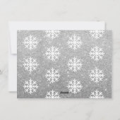GELOOF Kerstmis Sneeuwvlokken Glitter | FOTO Feestdagenkaart (Achterkant)