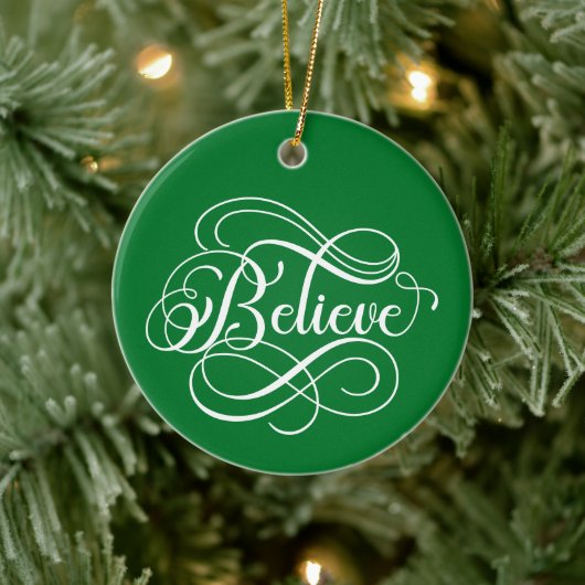 Geloof - Kerstornament Keramisch Ornament (Boom)