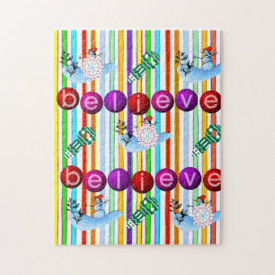 Geloof Kerstpuzzel Kerstmis Sneeuwman Legpuzzel