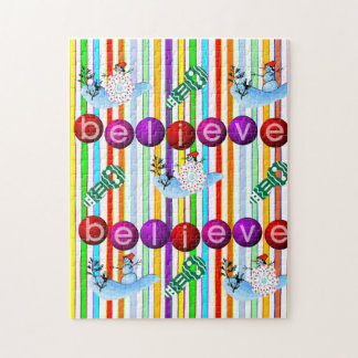 Geloof Kerstpuzzel Kerstmis Sneeuwman Legpuzzel