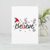 Geloof kerstpyjama's Santa T-Shirt Kaart (Staand voorkant)