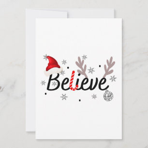Geloof kerstpyjama's Santa T-Shirt Kaart