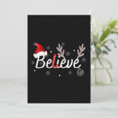 Geloof kerstpyjama's Santa T-Shirt Kaart (Staand voorkant)