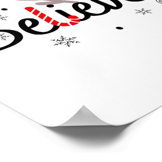 Geloof kerstpyjama's Santa T-Shirt Poster (Hoek)