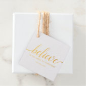 Geloof kerstscript Green Bedankjes Labels (Met doos)