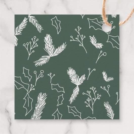 Geloof kerstscript Green Bedankjes Labels (Achterkant)