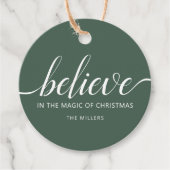 Geloof kerstscript Green Bedankjes Labels (Voorkant)