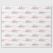 Geloof kerstscript White Cadeaupapier (Vlak)