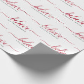 Geloof kerstscript White Cadeaupapier (Hoek)