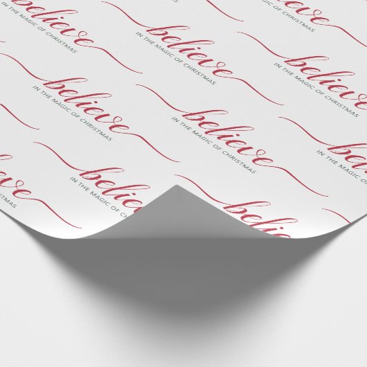 Geloof kerstscript White Cadeaupapier (Hoek)