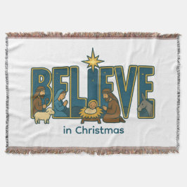 Geloof kerststal deken