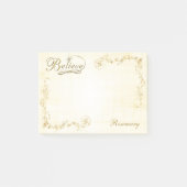 "Geloof" kersttypografie/goudsterren Post-it® Notes (Voorkant)