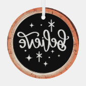 Geloof kerstvakantie glas ornament (Achterkant)