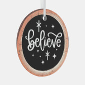 Geloof kerstvakantie glas ornament (Voorkant Rechts)