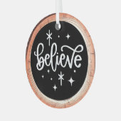 Geloof kerstvakantie glas ornament (Voorkant links)