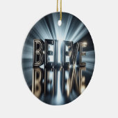 Geloof kerstversiering keramisch ornament (Rechts)