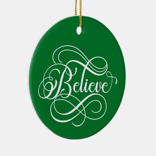 Geloof - Kerstversiering Keramisch Ornament (Rechts)