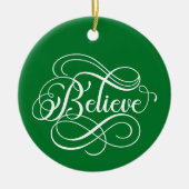 Geloof - Kerstversiering Keramisch Ornament (Voorkant)