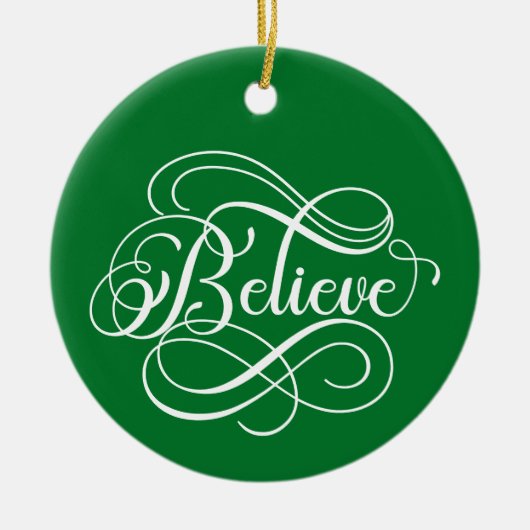 Geloof - Kerstversiering Keramisch Ornament (Voorkant)