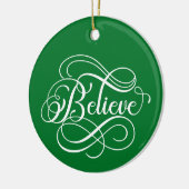 Geloof - Kerstversiering Keramisch Ornament (Links)