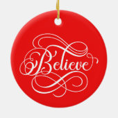 Geloof - Kerstversiering Keramisch Ornament (Achterkant)