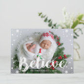 GELOOF | Keuze kerstkaart voor baby (Staand voorkant)