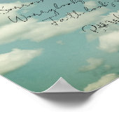 geloof kijkt omhoog Emerson inspirerend citaatheme Poster (Hoek)