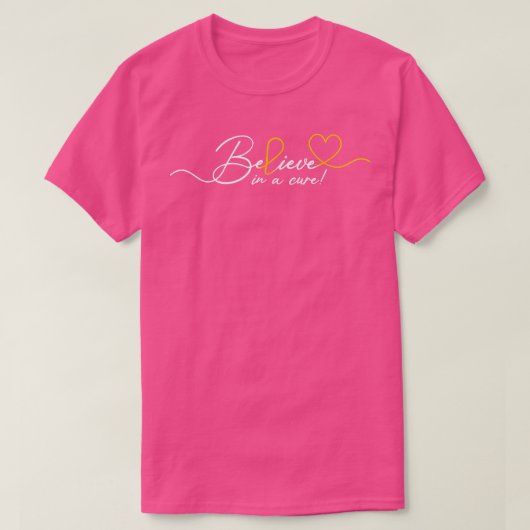 Geloof- Kinderkankerbewustmakingsartikel T-shirt (Design voorkant)
