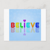 GELOOF kleurvolle Mindfulness Cadeau Briefkaart (Voorkant)