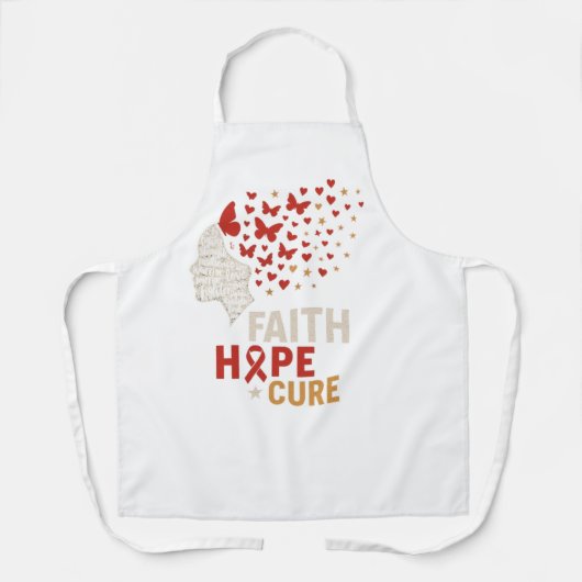 Geloof, kracht en vleugels - hoop leeft op bewustz schort (Voorkant)