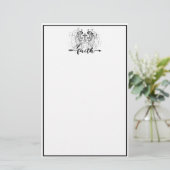 Geloof kruis briefpapier (Staand voorkant)
