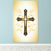 Geloof Kruis Canvas Afdruk (Insitu (Houten vloer))
