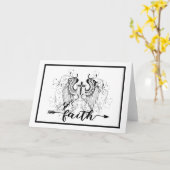 Geloof kruis kaart (Gele Bloem)