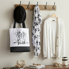 Geloof kruis tasje tote bag