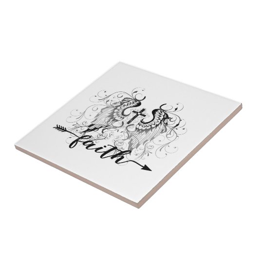 Geloof kruis  tegeltje (Zijkant)